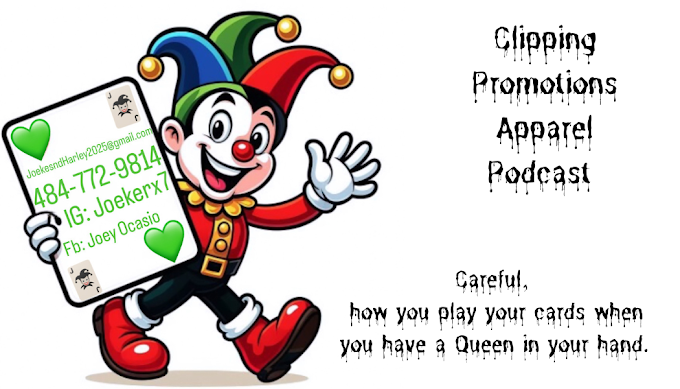Joekesnd Harley promotional joker mascot with contact details